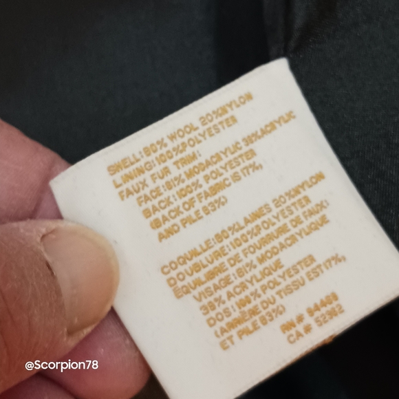 Laundry X Shelli Segal Wool/Faux Fur Parka Military Jacket Size 14 for Women - Picture 9 of 10